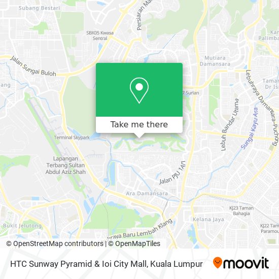 HTC Sunway Pyramid & Ioi City Mall map