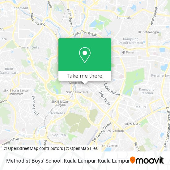 Methodist Boys' School, Kuala Lumpur map