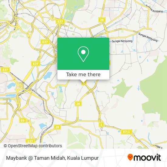 Maybank @ Taman Midah map