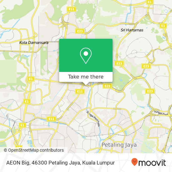 Peta AEON Big, 46300 Petaling Jaya