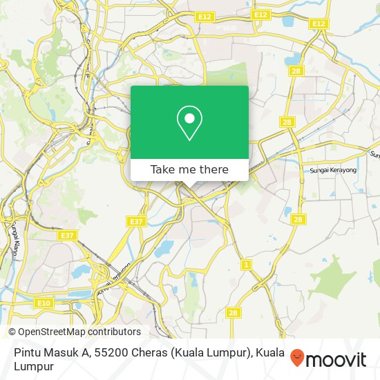 Peta Pintu Masuk A, 55200 Cheras (Kuala Lumpur)