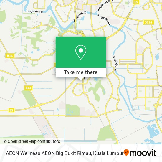 AEON Wellness AEON Big Bukit Rimau map