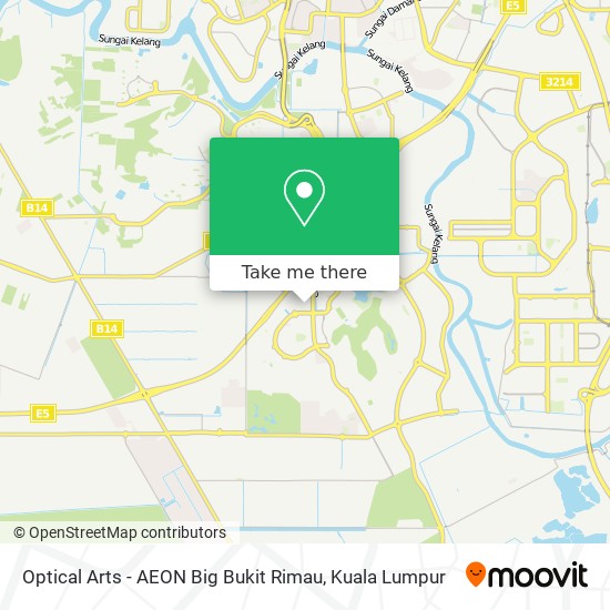 Optical Arts - AEON Big Bukit Rimau map