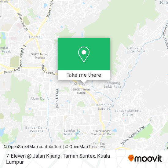Peta 7-Eleven @ Jalan Kijang, Taman Suntex