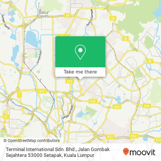 Terminal International Sdn. Bhd., Jalan Gombak Sejahtera 53000 Setapak map