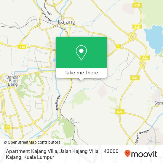 Apartment Kajang Villa, Jalan Kajang Villa 1 43000 Kajang map