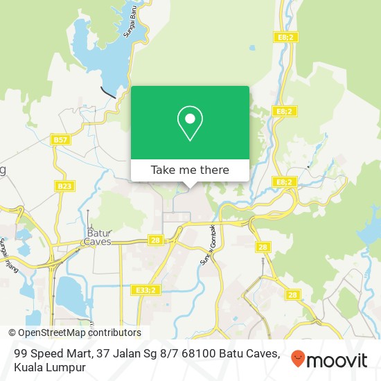 99 Speed Mart, 37 Jalan Sg 8 / 7 68100 Batu Caves map