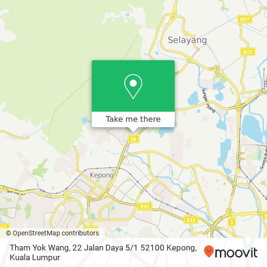 Peta Tham Yok Wang, 22 Jalan Daya 5 / 1 52100 Kepong