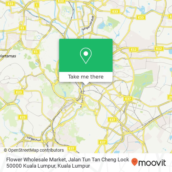 Peta Flower Wholesale Market, Jalan Tun Tan Cheng Lock 50000 Kuala Lumpur