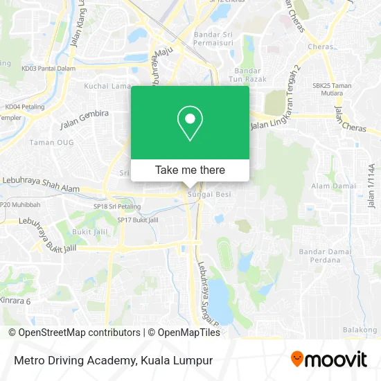 Metro Driving Academy map