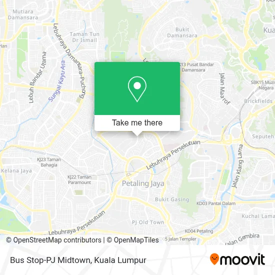 Bus Stop-PJ Midtown map
