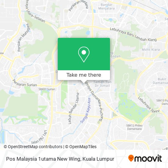 Pos Malaysia 1utama New Wing map