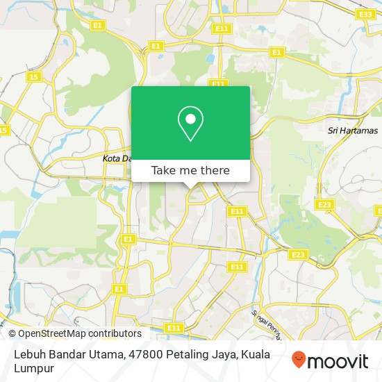 Peta Lebuh Bandar Utama, 47800 Petaling Jaya