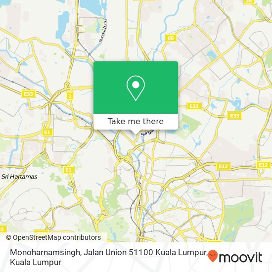 Monoharnamsingh, Jalan Union 51100 Kuala Lumpur map