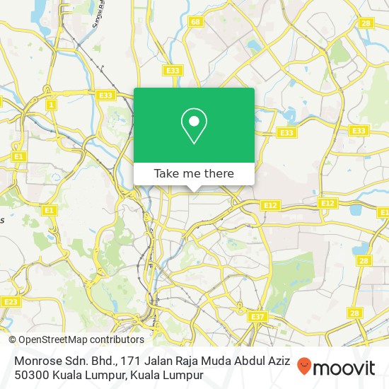 Monrose Sdn. Bhd., 171 Jalan Raja Muda Abdul Aziz 50300 Kuala Lumpur map