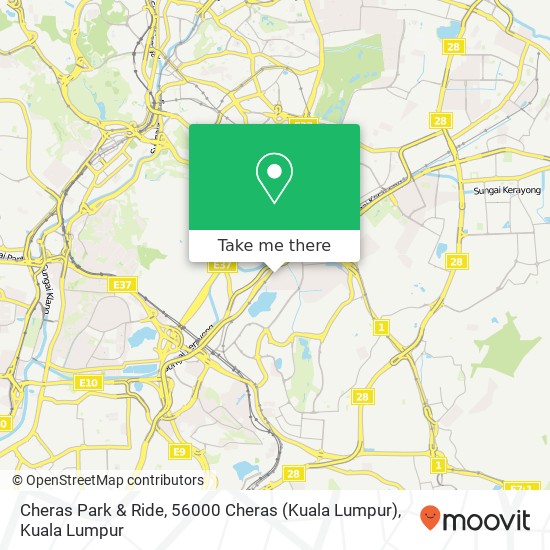 Peta Cheras Park & Ride, 56000 Cheras (Kuala Lumpur)