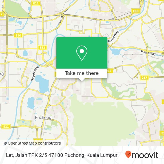Peta Let, Jalan TPK 2 / 5 47180 Puchong