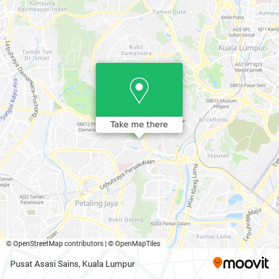 Peta Pusat Asasi Sains