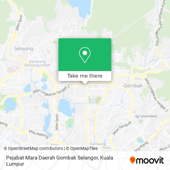 Peta Pejabat Mara Daerah Gombak Selangor