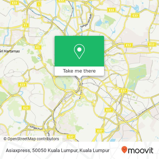 Peta Asiaxpress, 50050 Kuala Lumpur