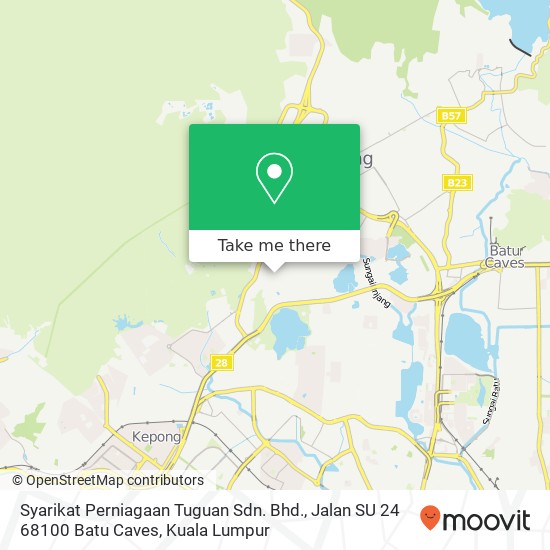 Syarikat Perniagaan Tuguan Sdn. Bhd., Jalan SU 24 68100 Batu Caves map