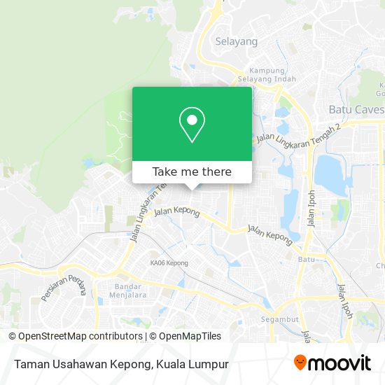 Peta Taman Usahawan Kepong