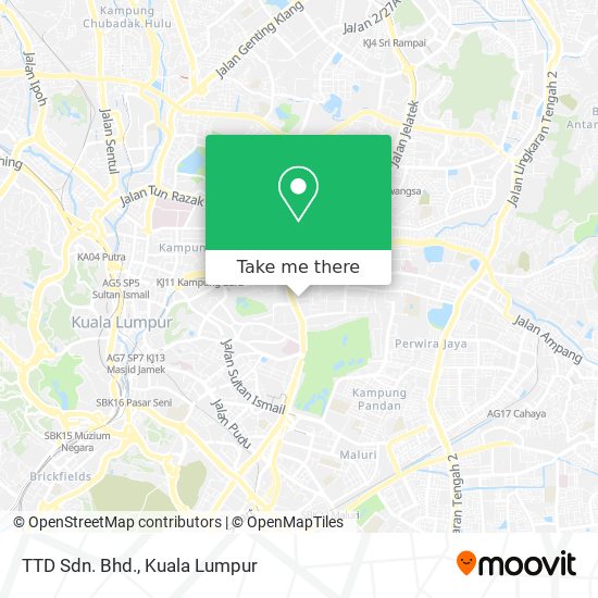 TTD Sdn. Bhd. map