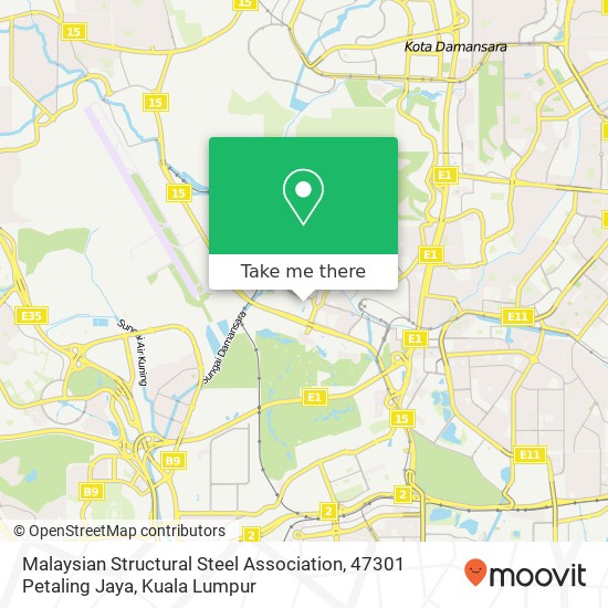 Peta Malaysian Structural Steel Association, 47301 Petaling Jaya