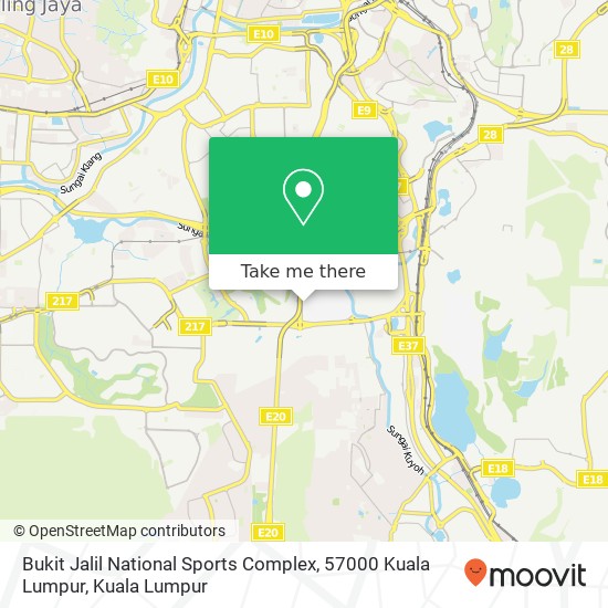 Peta Bukit Jalil National Sports Complex, 57000 Kuala Lumpur