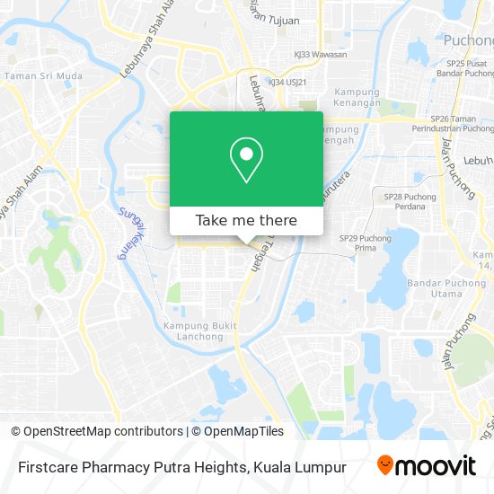 Peta Firstcare Pharmacy Putra Heights