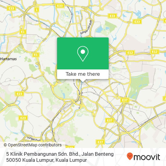 5 Klinik Pembangunan Sdn. Bhd., Jalan Benteng 50050 Kuala Lumpur map