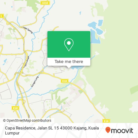 Peta Capa Residence, Jalan SL 15 43000 Kajang
