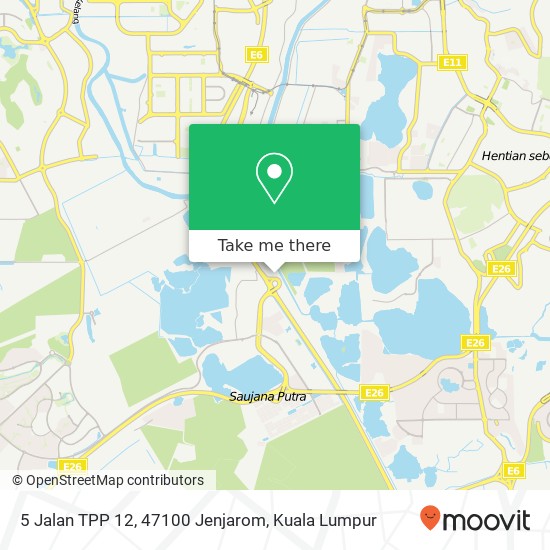 Peta 5 Jalan TPP 12, 47100 Jenjarom