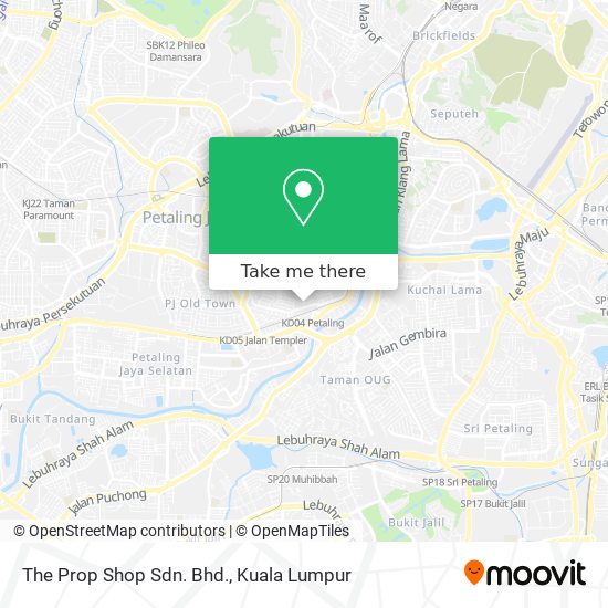 Peta The Prop Shop Sdn. Bhd.