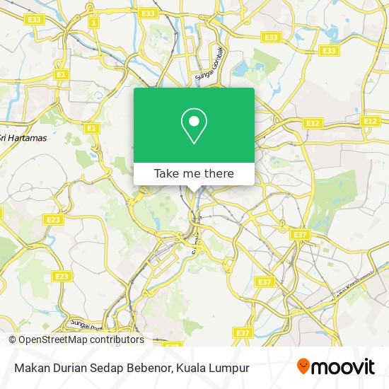 Makan Durian Sedap Bebenor map