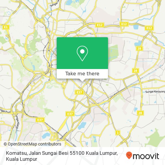 Peta Komatsu, Jalan Sungai Besi 55100 Kuala Lumpur