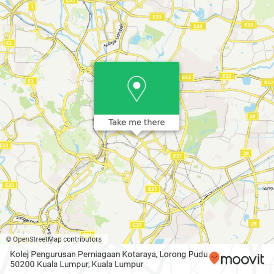 Kolej Pengurusan Perniagaan Kotaraya, Lorong Pudu 50200 Kuala Lumpur map