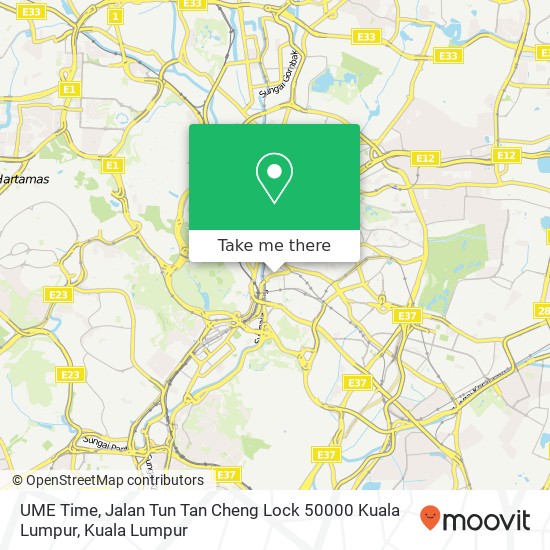 UME Time, Jalan Tun Tan Cheng Lock 50000 Kuala Lumpur map