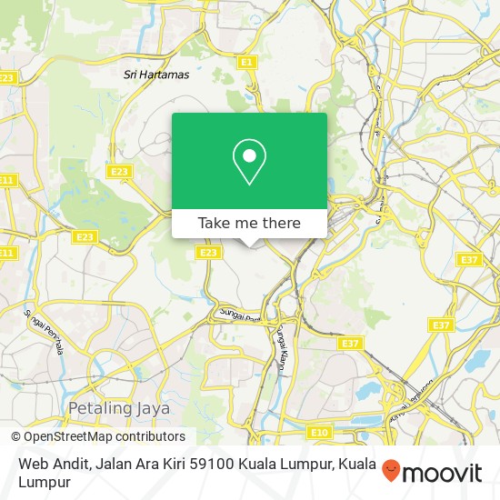 Peta Web Andit, Jalan Ara Kiri 59100 Kuala Lumpur