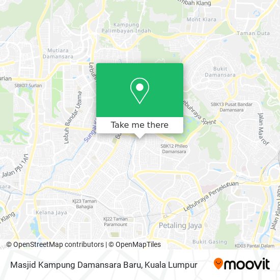 Peta Masjid Kampung Damansara Baru