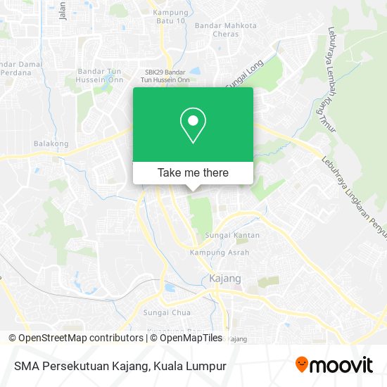 Peta SMA Persekutuan Kajang