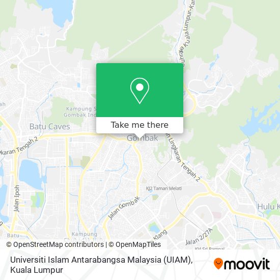 Peta Universiti Islam Antarabangsa Malaysia (UIAM)