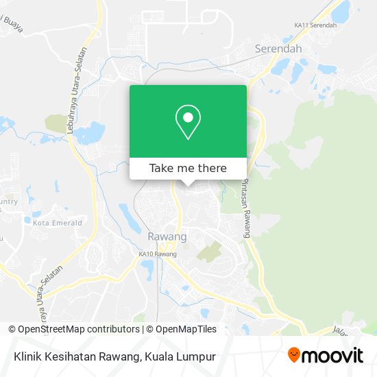 Klinik Kesihatan Rawang map