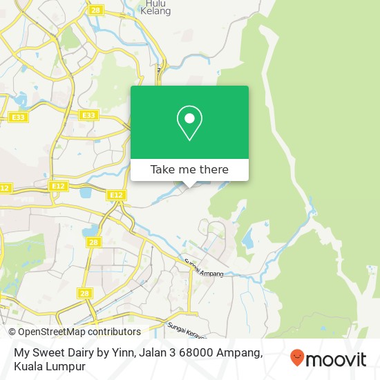 My Sweet Dairy by Yinn, Jalan 3 68000 Ampang map