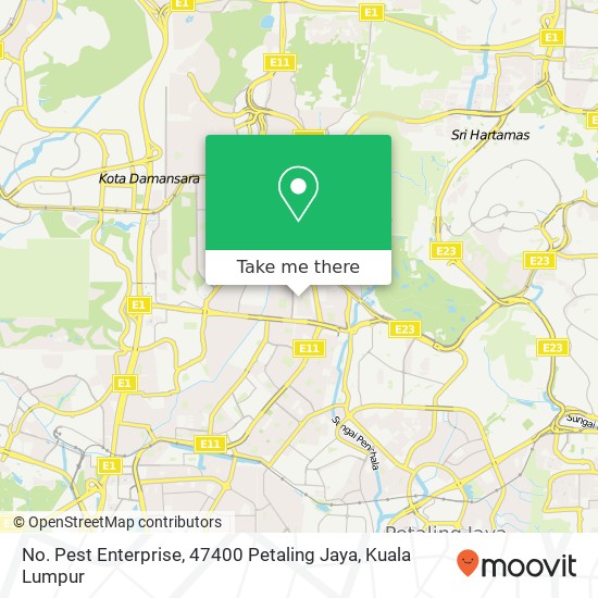 No. Pest Enterprise, 47400 Petaling Jaya map