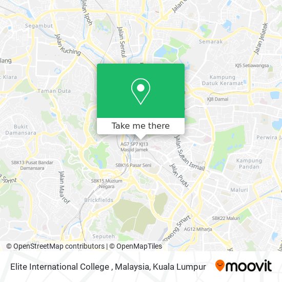 Peta Elite International College , Malaysia