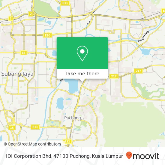 IOI Corporation Bhd, 47100 Puchong map