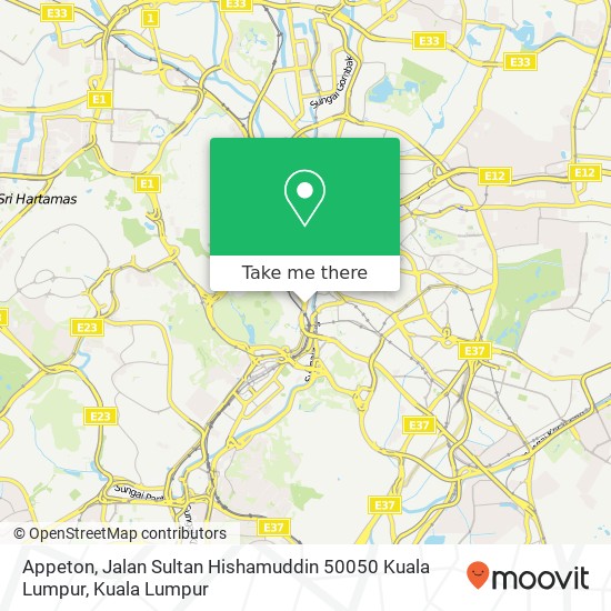 Peta Appeton, Jalan Sultan Hishamuddin 50050 Kuala Lumpur