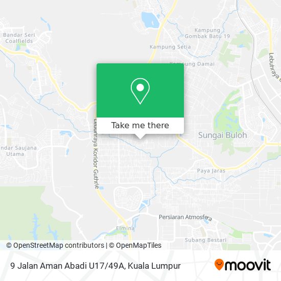 9 Jalan Aman Abadi U17/49A map