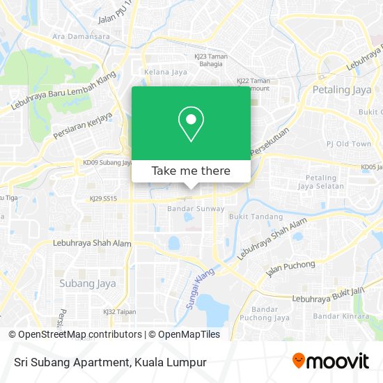 Peta Sri Subang Apartment